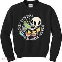 Chippin Dippin Margarita Sippin Skull Kids Sweatshirt thumb 0