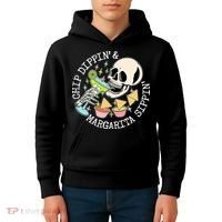 Chippin Dippin Margarita Sippin Skull Kids Hoodie thumb 4