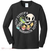 Chippin Dippin Margarita Sippin Skull Kids Long Sleeve Shirt thumb 0