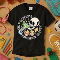 Chippin Dippin Margarita Sippin Skull Kids T-Shirt thumb 3