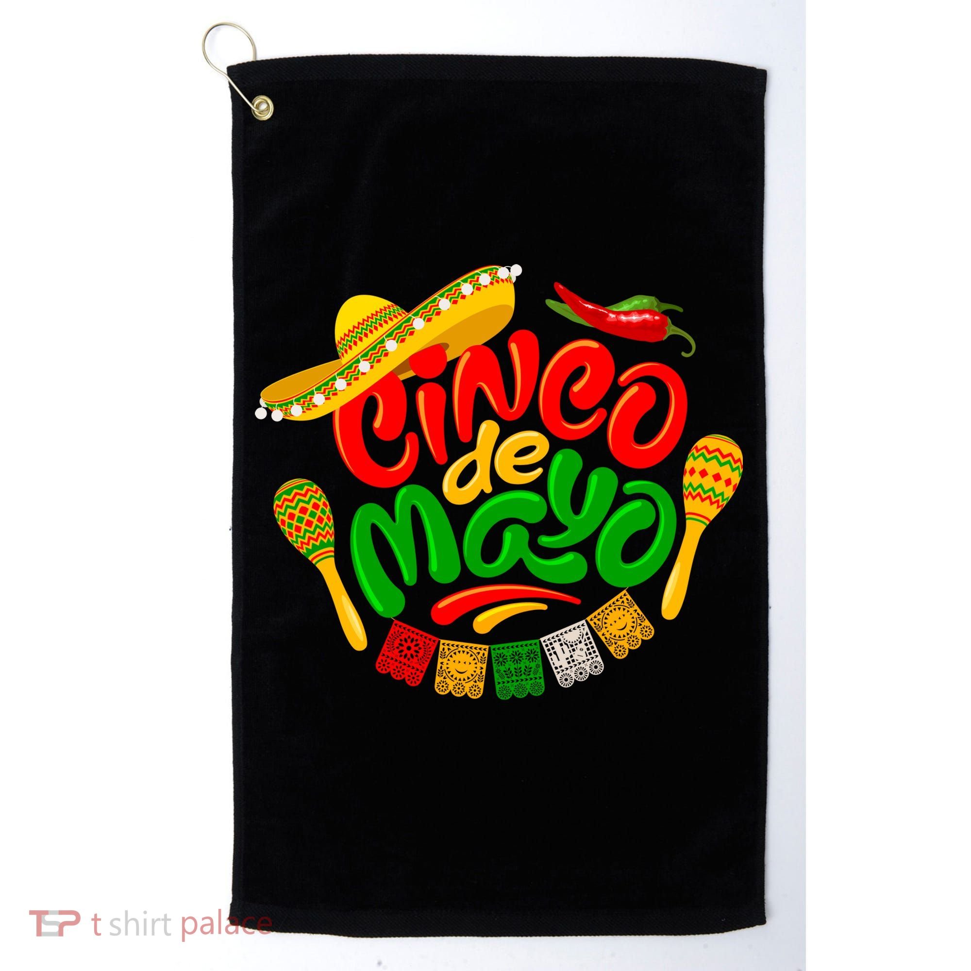 Cinco De Mayo Celebration Fiesta Golf Towel