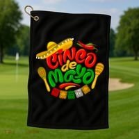 Cinco De Mayo Celebration Fiesta Golf Towel thumb 1