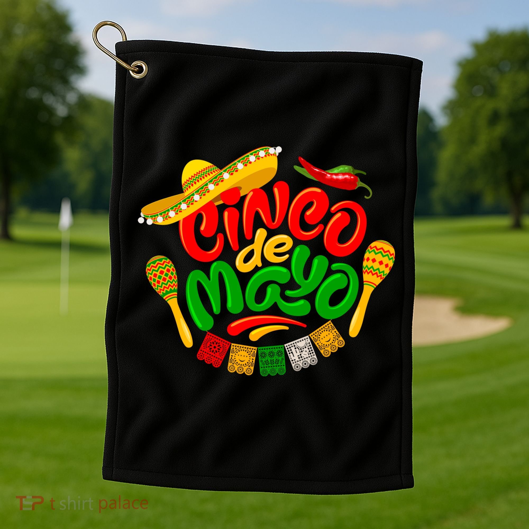 Cinco De Mayo Celebration Fiesta Golf Towel