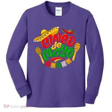 Cinco De Mayo Celebration Fiesta Kids Long Sleeve Shirt
