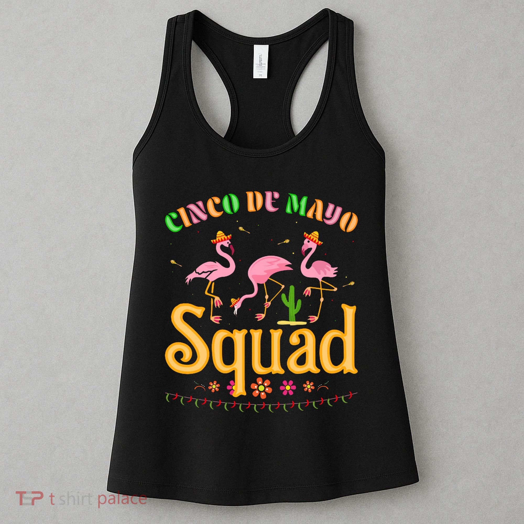 Cinco De Mayo Squad Flamingo Women's Tank Top