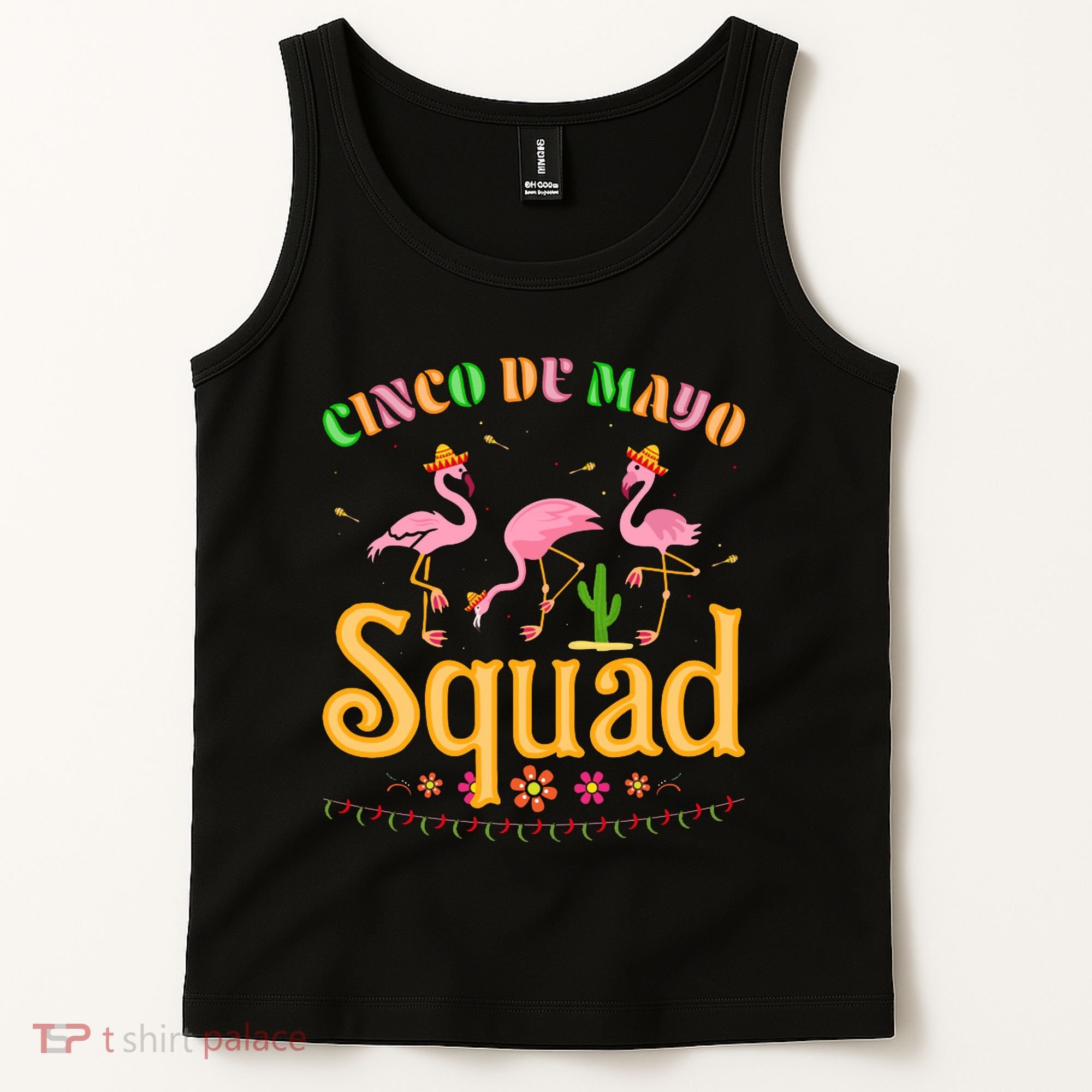 Cinco De Mayo Squad Flamingo Tank Top