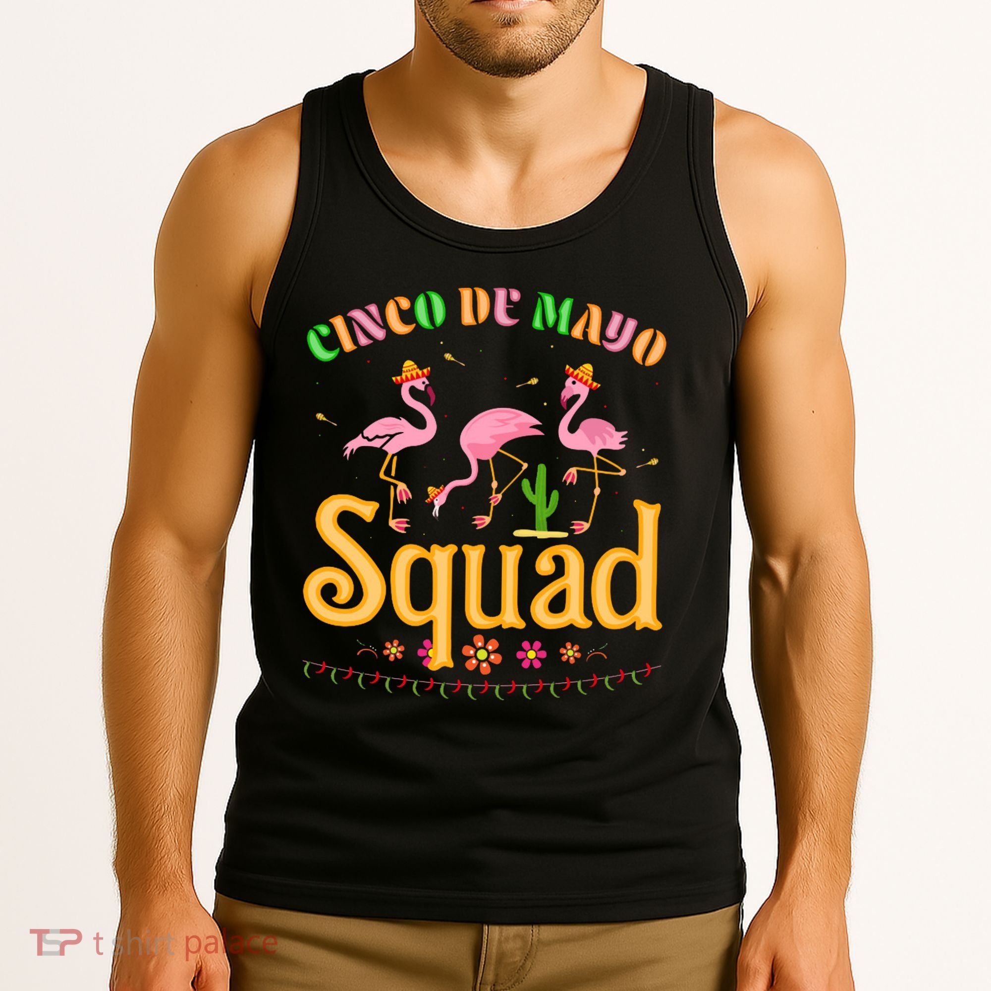 Cinco De Mayo Squad Flamingo Tank Top