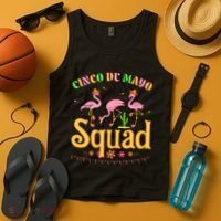 Cinco De Mayo Squad Flamingo Tank Top thumb 4