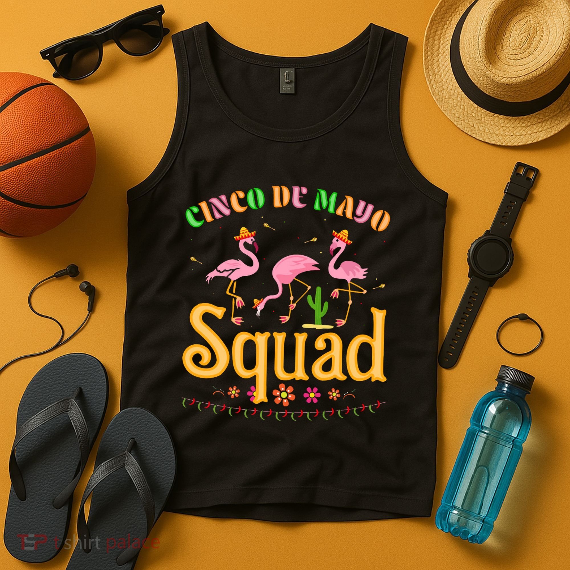 Cinco De Mayo Squad Flamingo Tank Top