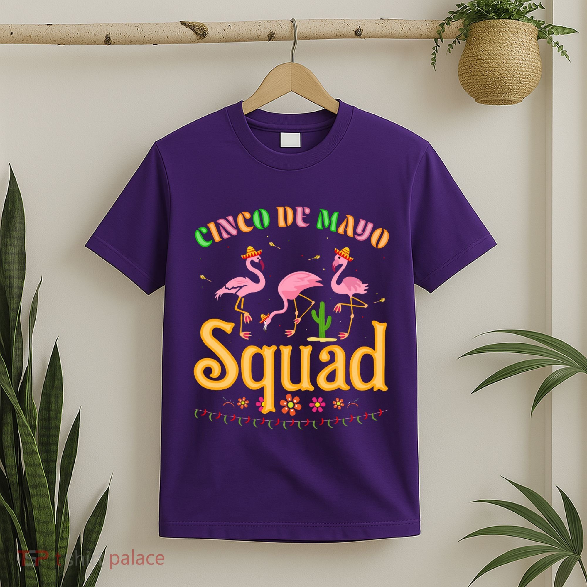 Cinco De Mayo Squad Flamingo T-Shirt