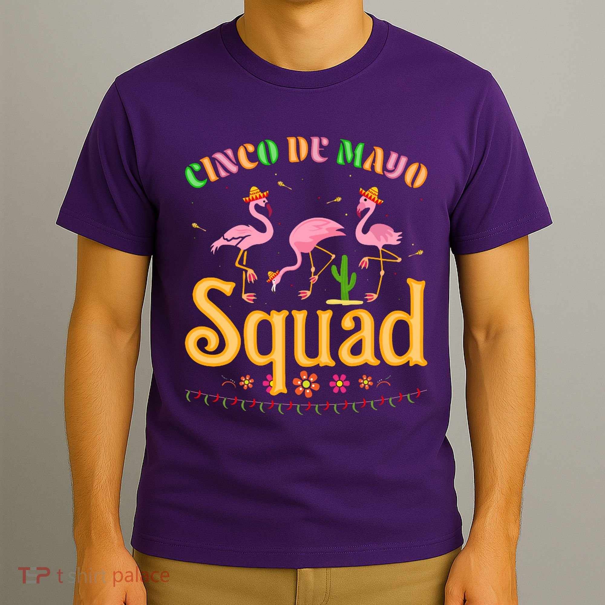 Cinco De Mayo Squad Flamingo T-Shirt