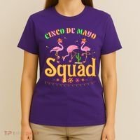 Cinco De Mayo Squad Flamingo T-Shirt thumb 4