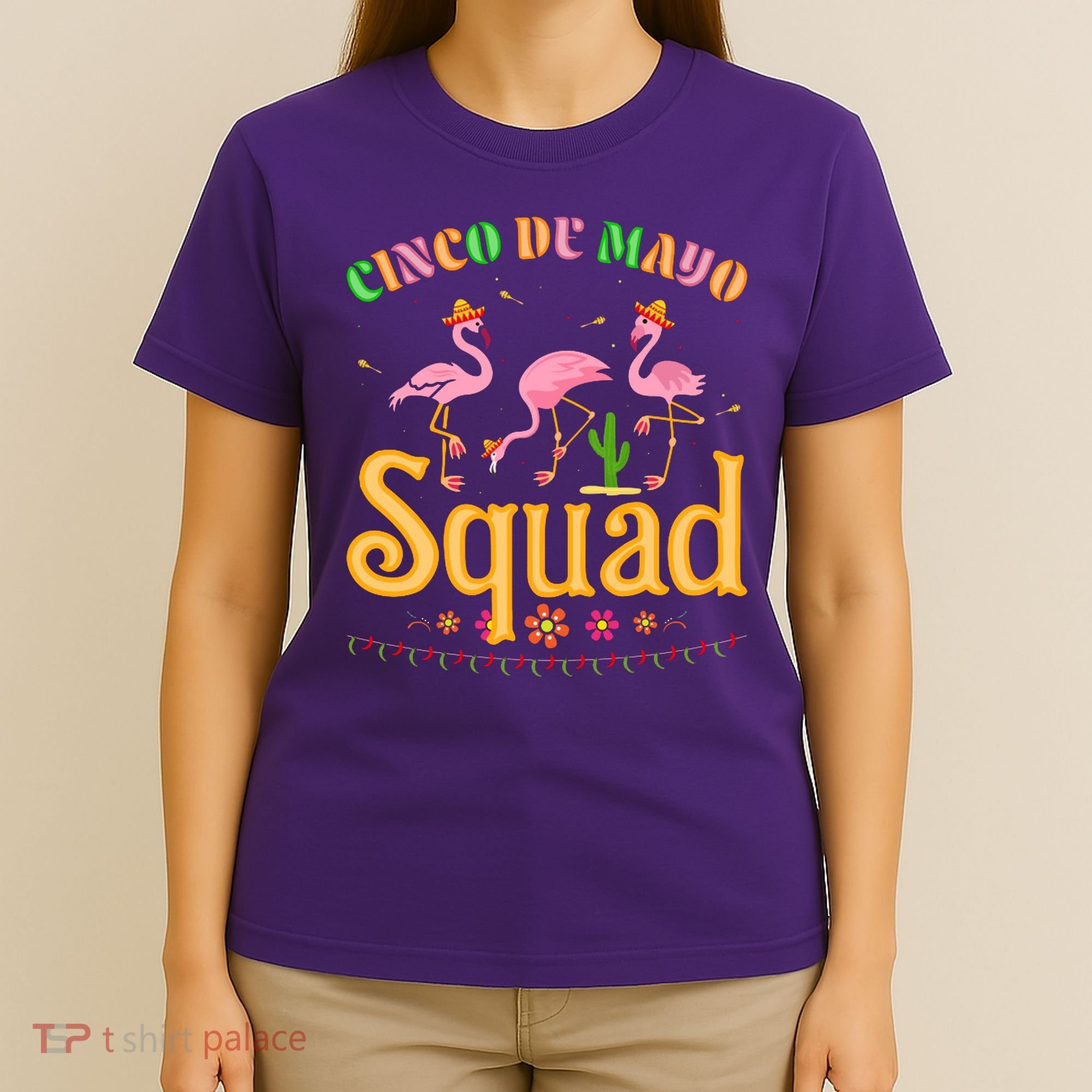 Cinco De Mayo Squad Flamingo T-Shirt