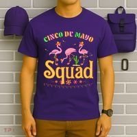 Cinco De Mayo Squad Flamingo T-Shirt thumb 6