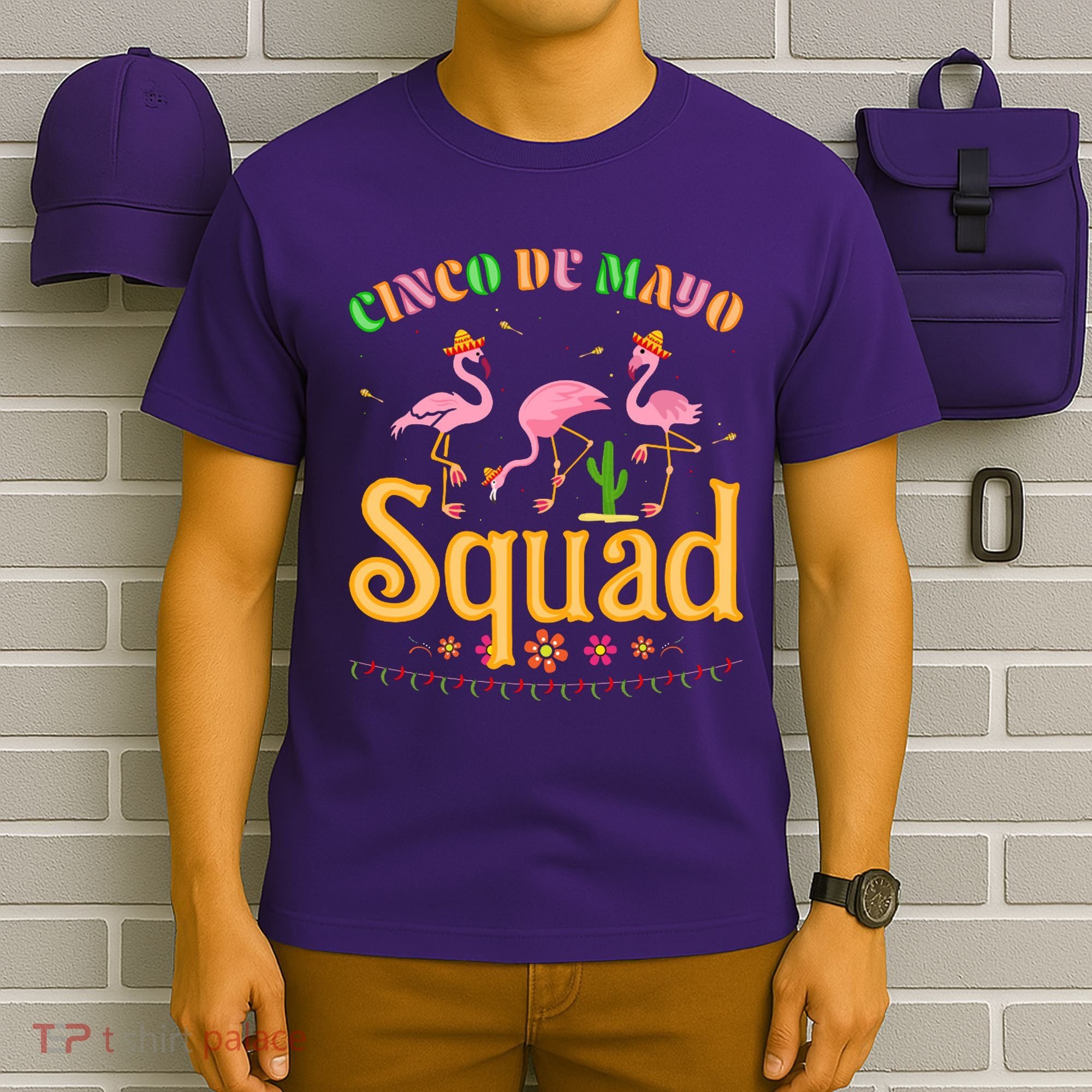 Cinco De Mayo Squad Flamingo T-Shirt