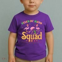 Cinco De Mayo Squad Flamingo Toddler T-Shirt thumb 2