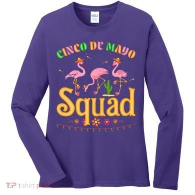 Cinco De Mayo Squad Flamingo Women's Long Sleeve Shirt