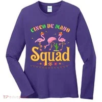 Cinco De Mayo Squad Flamingo Women's Long Sleeve Shirt thumb 0