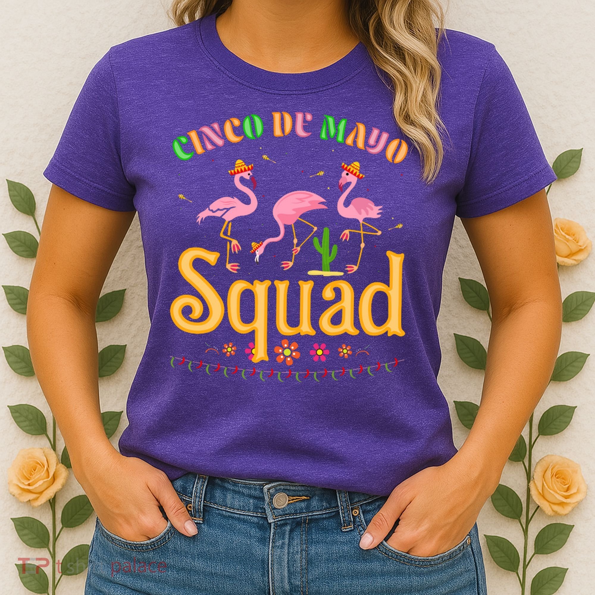 Cinco De Mayo Squad Flamingo Women's T-Shirt