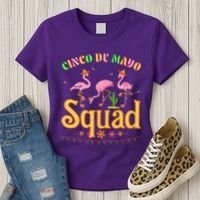 Cinco De Mayo Squad Flamingo Women's T-Shirt thumb 3