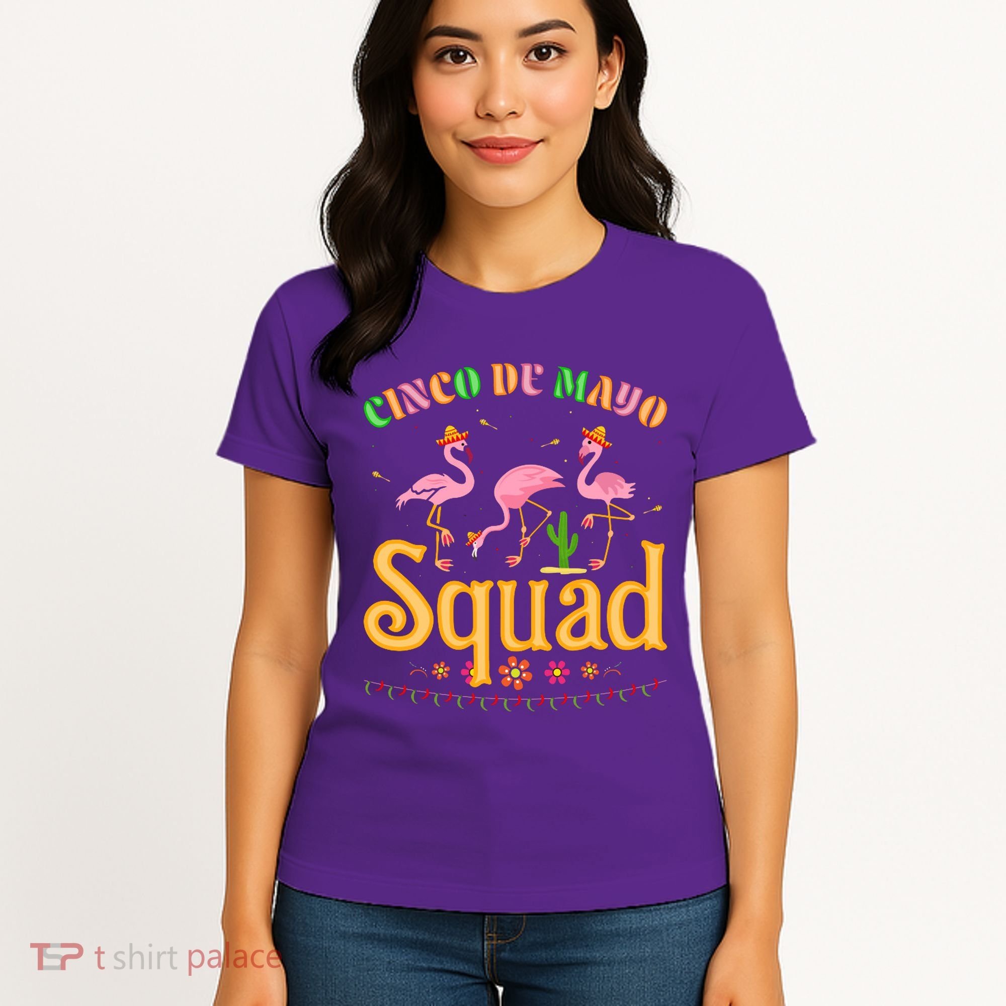 Cinco De Mayo Squad Flamingo Women's T-Shirt