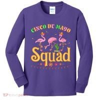 Cinco De Mayo Squad Flamingo Kids Long Sleeve Shirt thumb 0