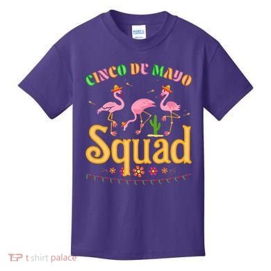 Cinco De Mayo Squad Flamingo Kids T-Shirt