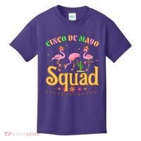 Cinco De Mayo Squad Flamingo Kids T-Shirt thumb 0