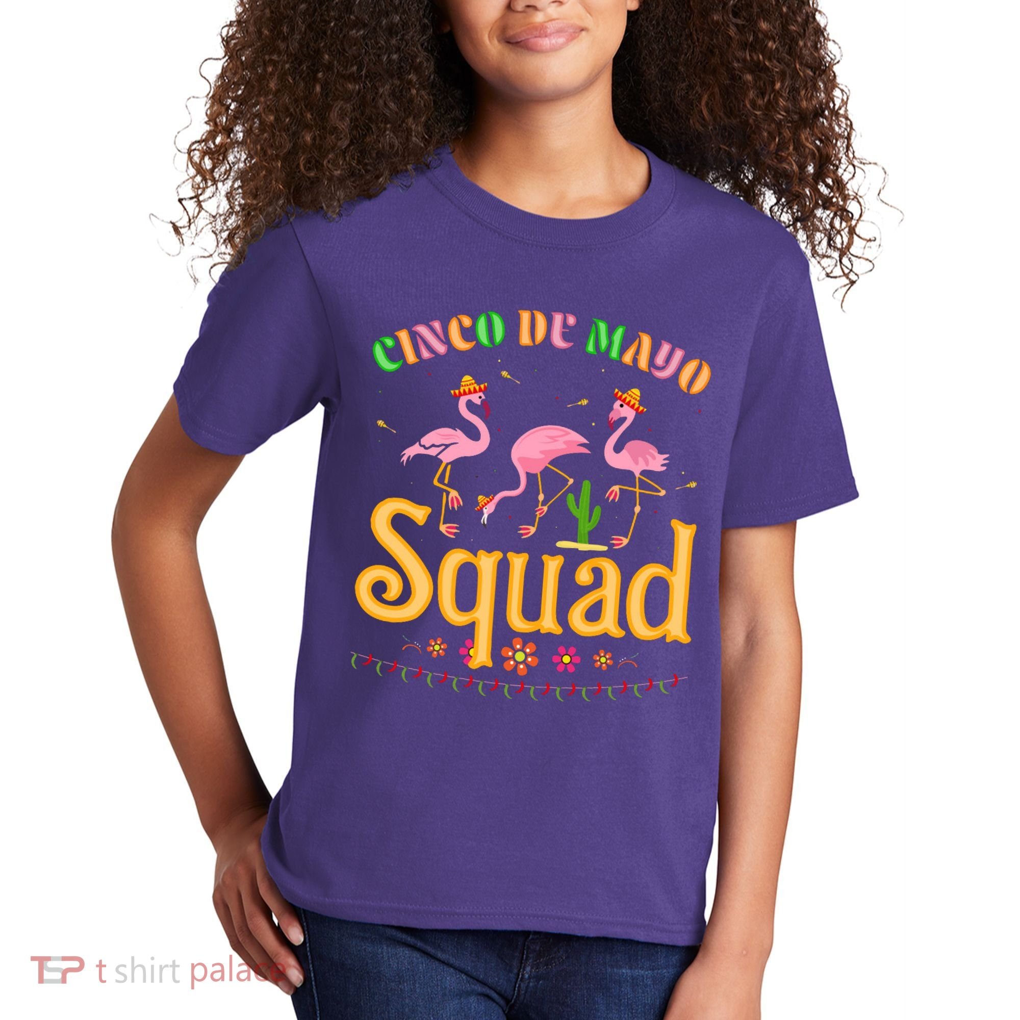 Cinco De Mayo Squad Flamingo Kids T-Shirt