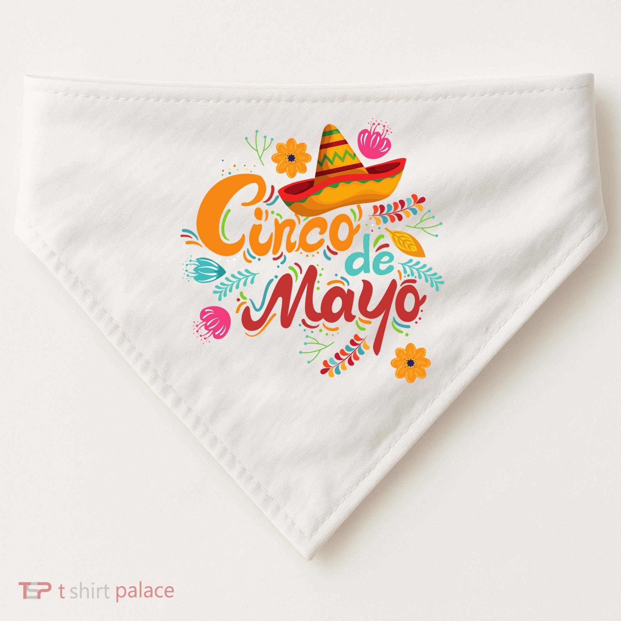Cinco De Mayo Fiesta Celebration USA-Made Doggie Bandana