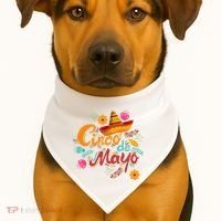 Cinco De Mayo Fiesta Celebration USA-Made Doggie Bandana thumb 1