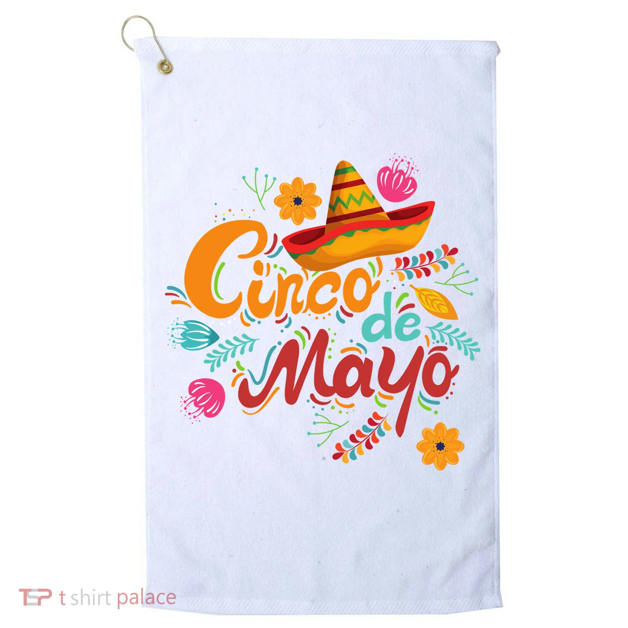 Cinco De Mayo Fiesta Celebration Golf Towel