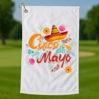 Cinco De Mayo Fiesta Celebration Golf Towel thumb 1
