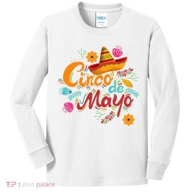 Cinco De Mayo Fiesta Celebration Kids Long Sleeve Shirt
