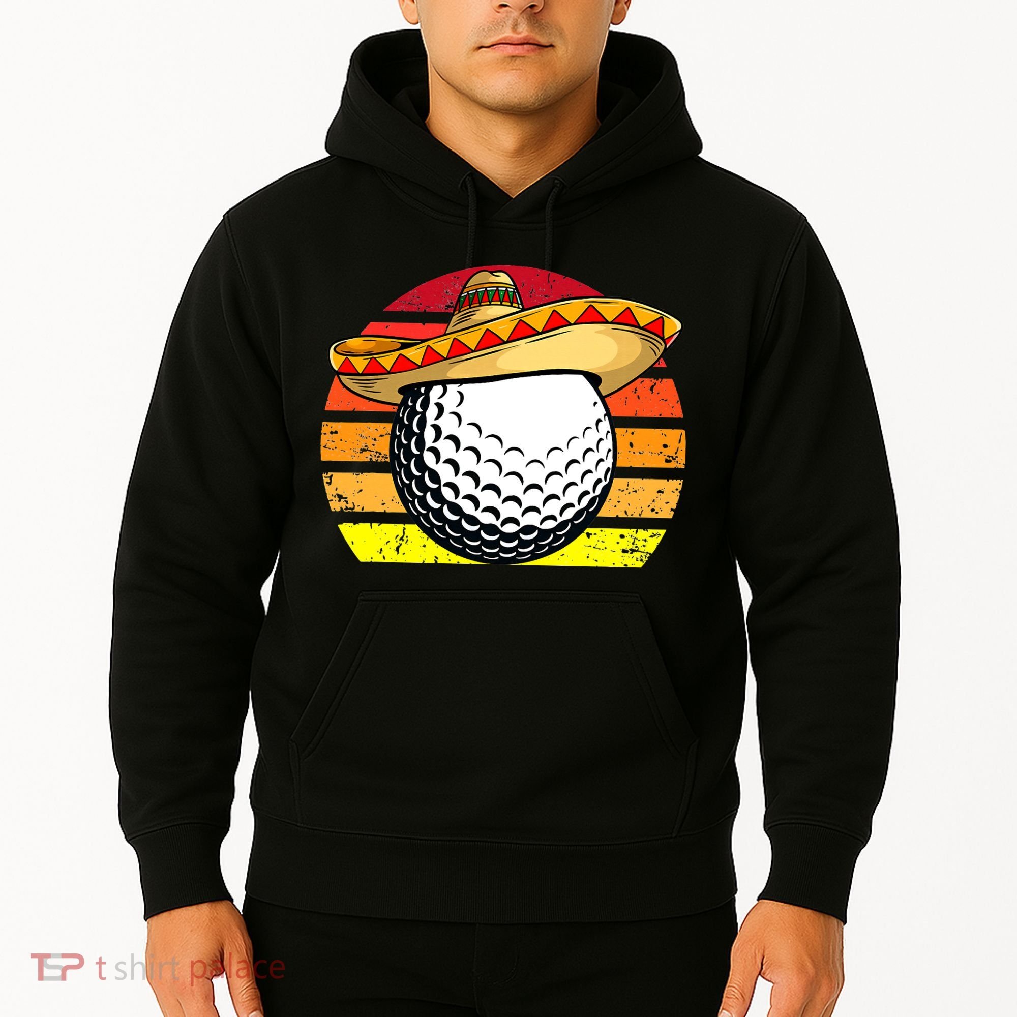 Cinco de Mayo Golf Ball With Sombrero Golfer Mexican Fiesta Hoodie