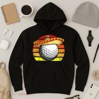 Cinco de Mayo Golf Ball With Sombrero Golfer Mexican Fiesta Hoodie thumb 3