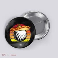 Cinco de Mayo Golf Ball With Sombrero Golfer Mexican Fiesta Button thumb 0