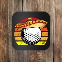 Cinco de Mayo Golf Ball With Sombrero Golfer Mexican Fiesta Coaster thumb 0