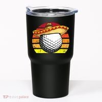 Cinco de Mayo Golf Ball With Sombrero Golfer Mexican Fiesta Tumbler thumb 0