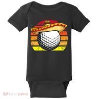 Cinco de Mayo Golf Ball With Sombrero Golfer Mexican Fiesta Baby Bodysuit thumb 0