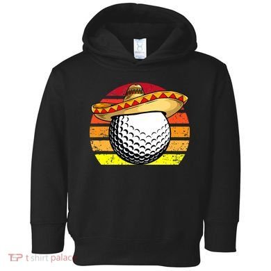 Cinco de Mayo Golf Ball With Sombrero Golfer Mexican Fiesta Toddler Hoodie