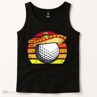 Cinco de Mayo Golf Ball With Sombrero Golfer Mexican Fiesta Tank Top thumb 2