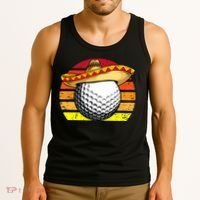 Cinco de Mayo Golf Ball With Sombrero Golfer Mexican Fiesta Tank Top thumb 3