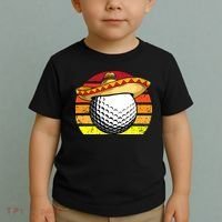 Cinco de Mayo Golf Ball With Sombrero Golfer Mexican Fiesta Toddler T-Shirt thumb 2