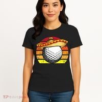 Cinco de Mayo Golf Ball With Sombrero Golfer Mexican Fiesta Women's T-Shirt thumb 4