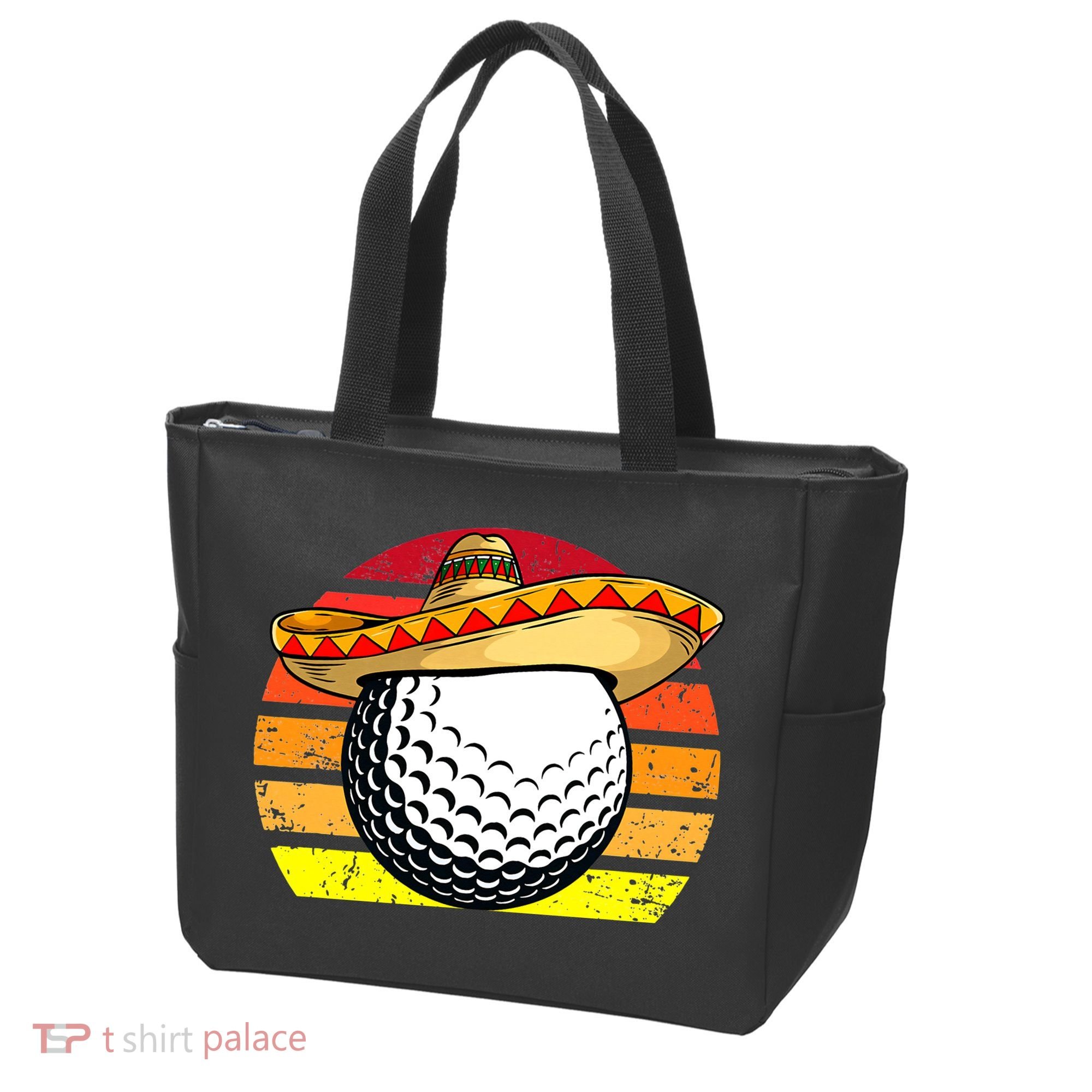 Cinco de Mayo Golf Ball With Sombrero Golfer Mexican Fiesta Tote Bag