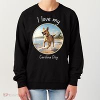 Carolina Dog Matter Dog Running On Beach Women's Sweatshirt thumb 0