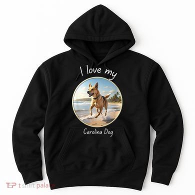 Carolina Dog Matter Dog Running On Beach Hoodie