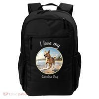 Carolina Dog Matter Dog Running On Beach Backpack thumb 0