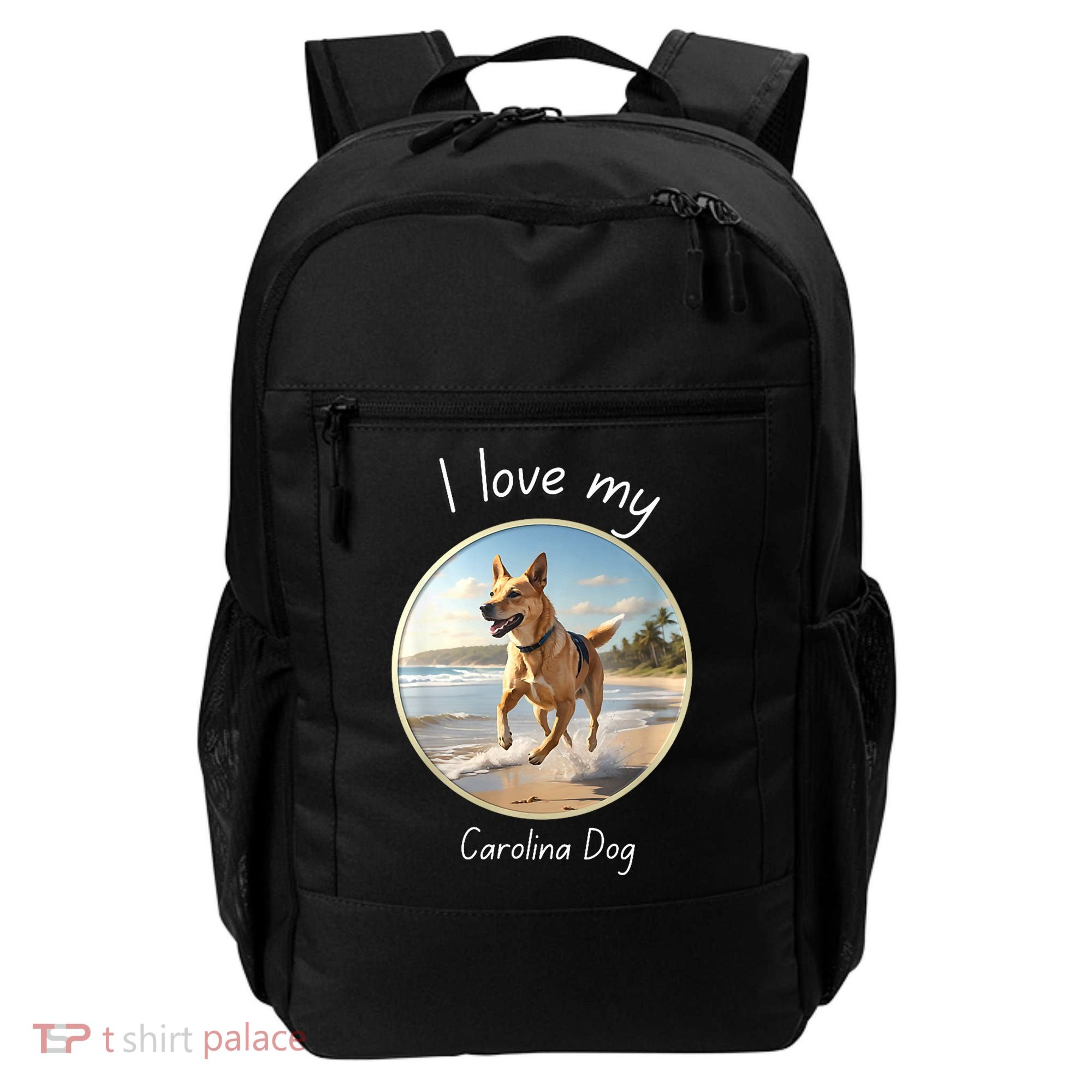 Carolina Dog Matter Dog Running On Beach Backpack